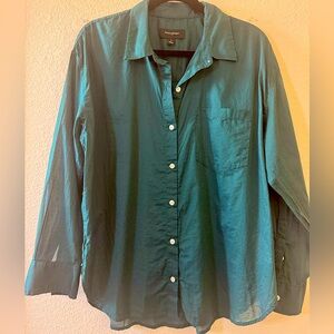 Banana Republic Teal Button-Down Blouse
